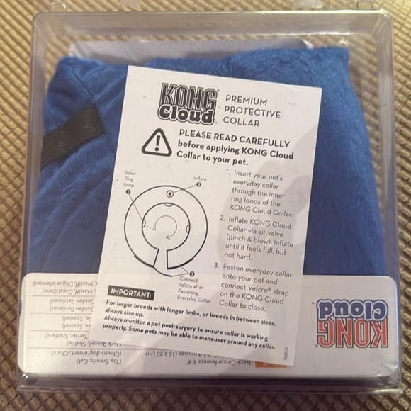 KONG Cloud Inflatable Protective Collar in Blue - Picture 4 of 8